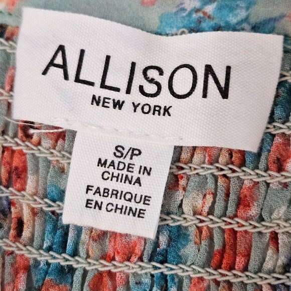 Allison NY Anthropologie Floral Smocked Hazel Cottagecore Maxi Green Dress Small - Picture 9 of 13